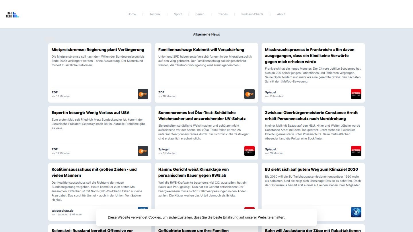 Screenshot of Infoholic.de